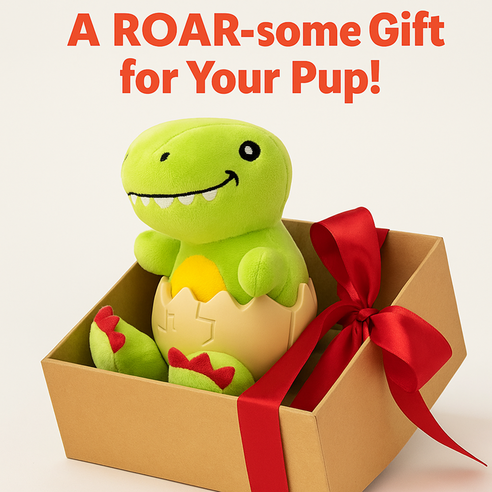 Talking Dog Club Dino in a Shell Plush Toy for Dogs (Green)