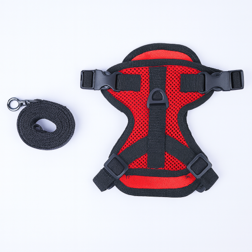 Skatrs Harness with Leash for Cats (Red)