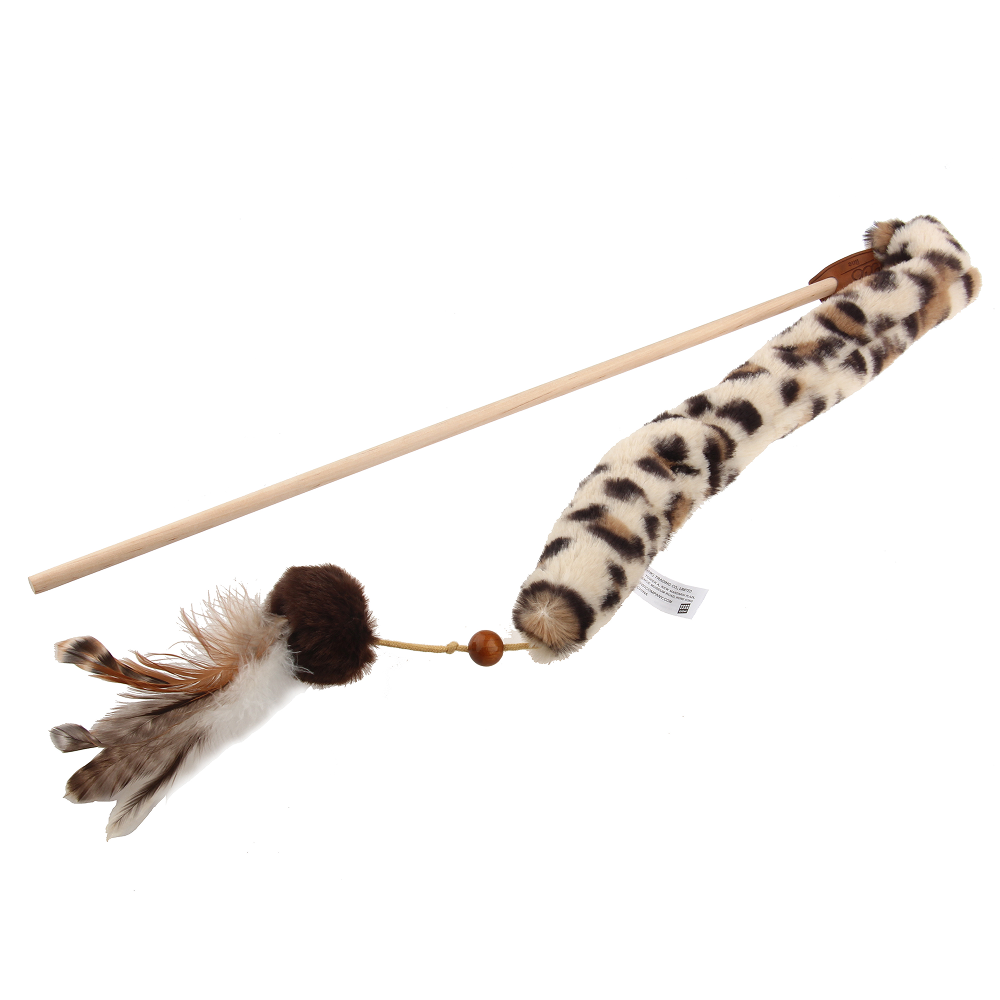 GiGwi Feather Teaser Eco Line Plush Tail Toy for Cats