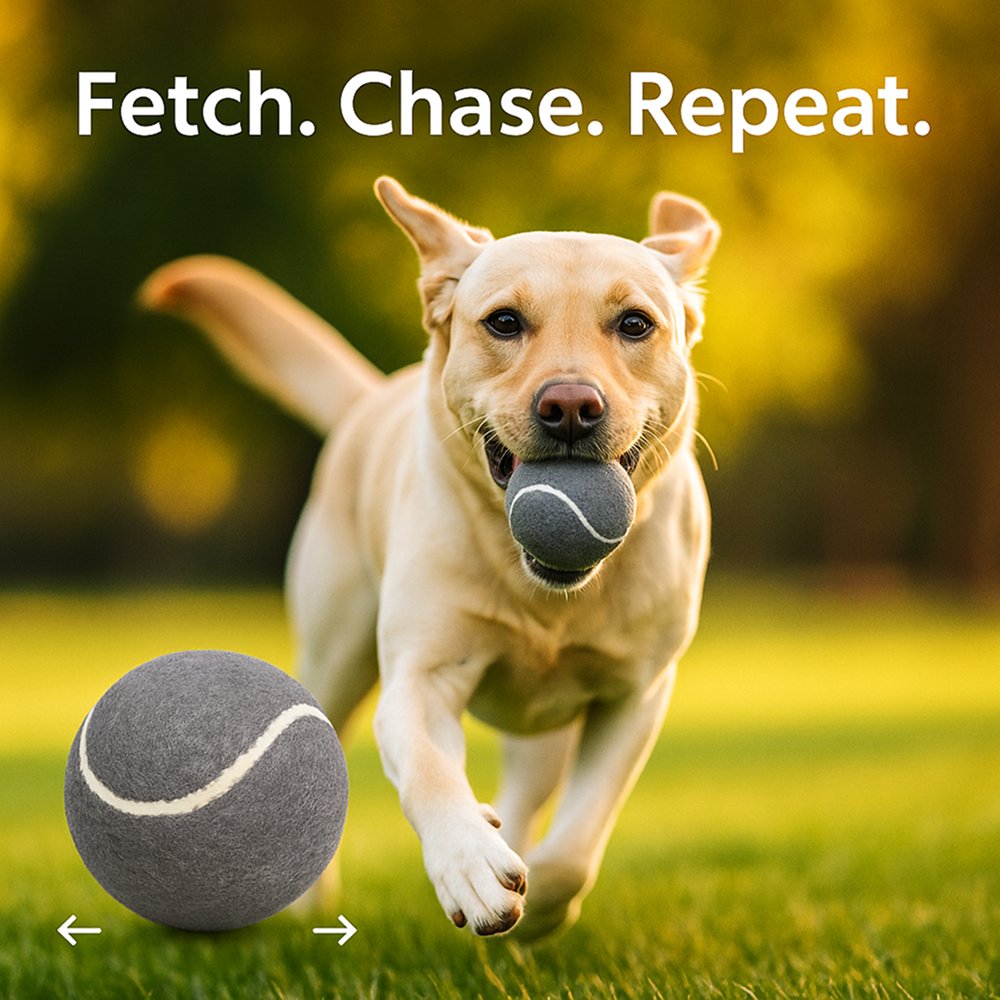 Talking Dog Club Tennis Ball Toy for Dogs (Grey)