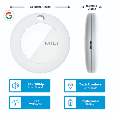 Mitag Go Anti Loss Device with Keychain Tracker (Brown) | Android