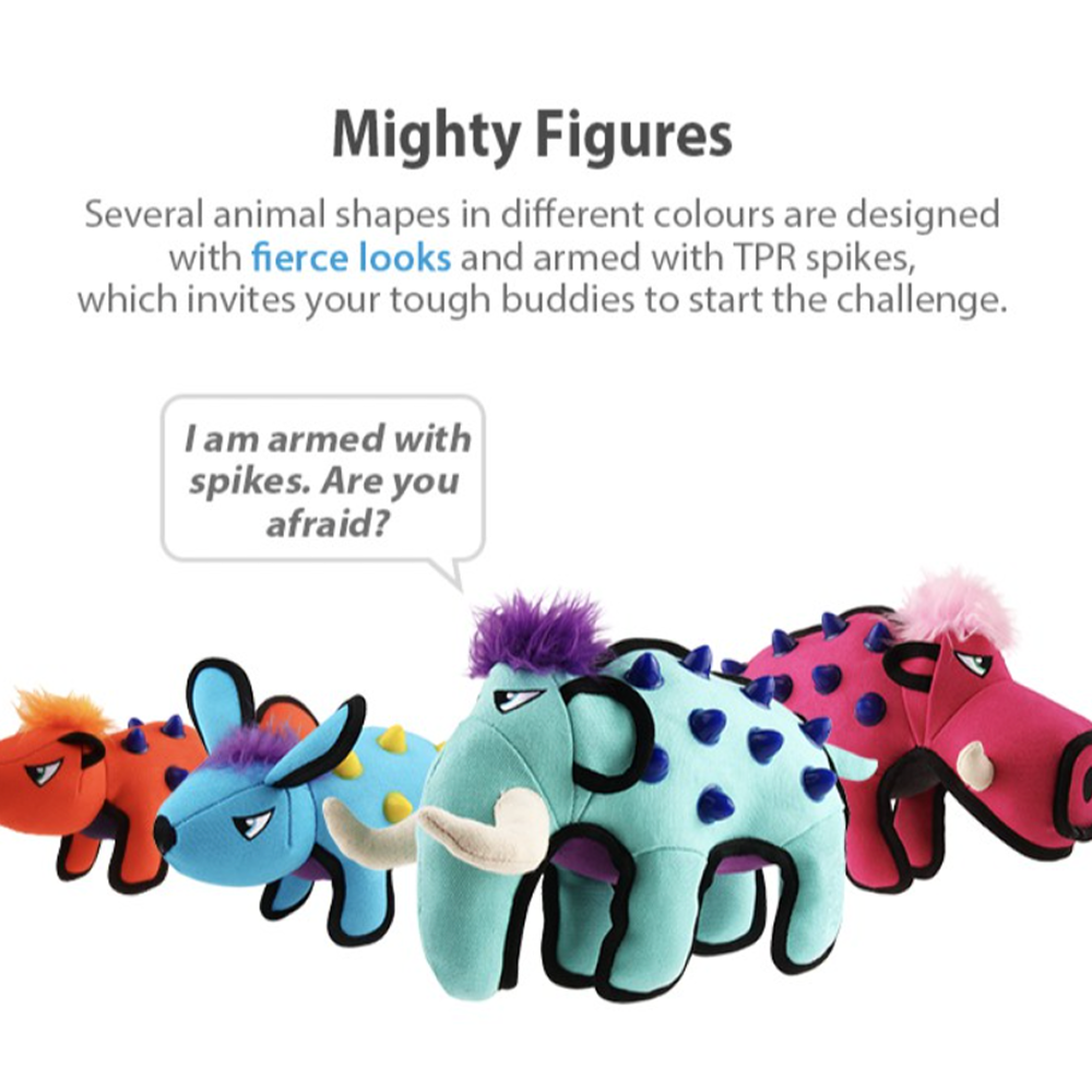 GiGwi Duraspikes Rabbit Toy for Dogs (Blue)