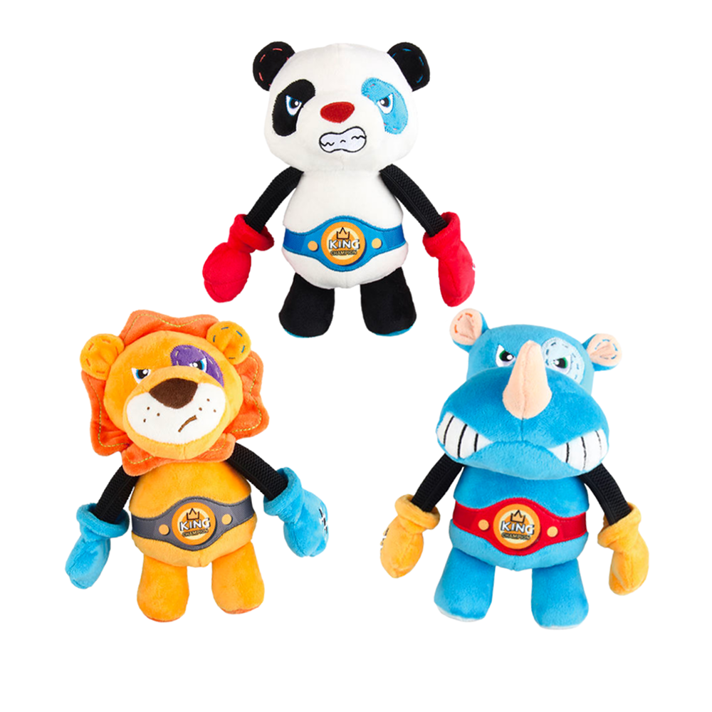GiGwi Rock Zoo King Boxer Panda Toy for Dogs