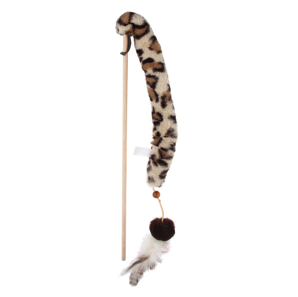 GiGwi Feather Teaser Eco Line Plush Tail Toy for Cats