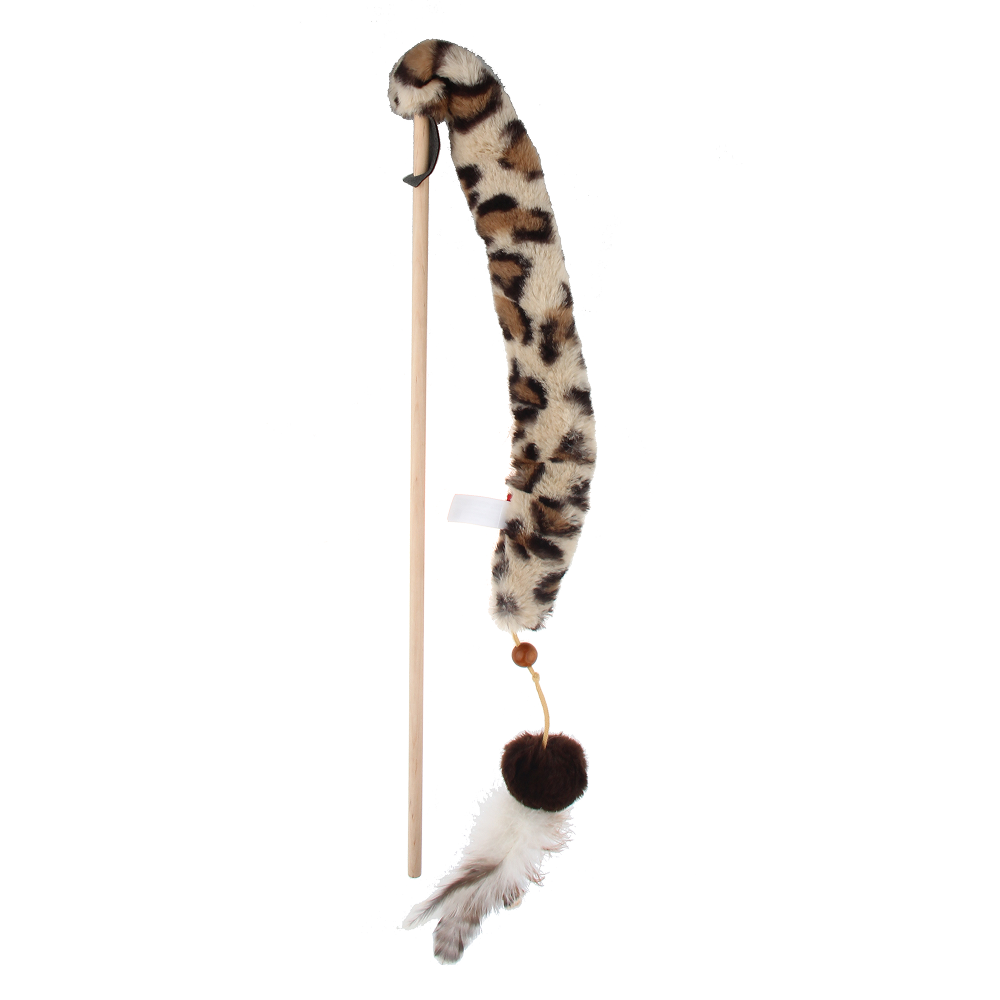 GiGwi Feather Teaser Eco Line Plush Tail Toy for Cats