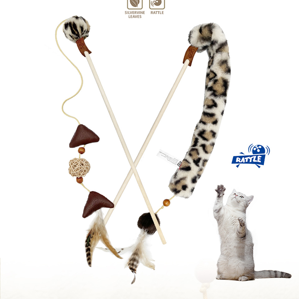 GiGwi Feather Teaser Eco Line Plush Tail Toy for Cats