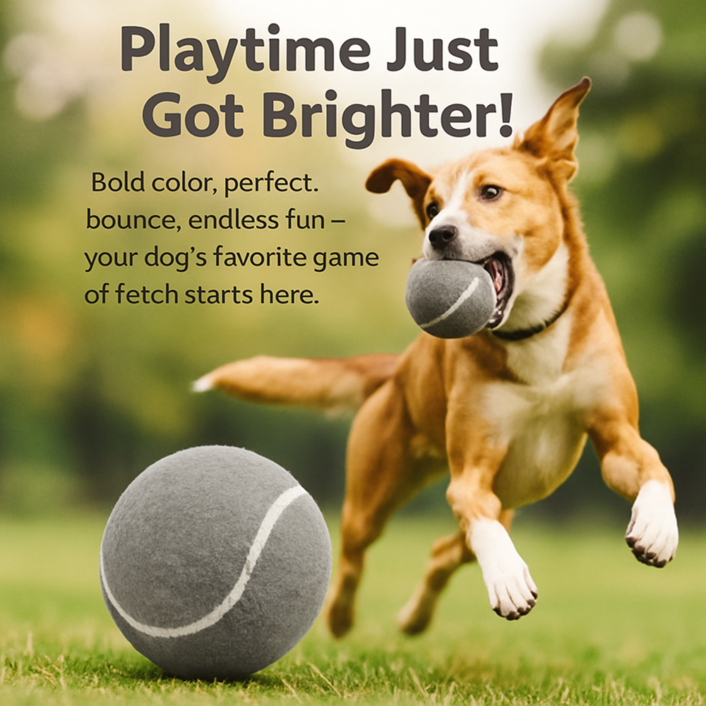 Talking Dog Club Tennis Ball Toy for Dogs (Grey)