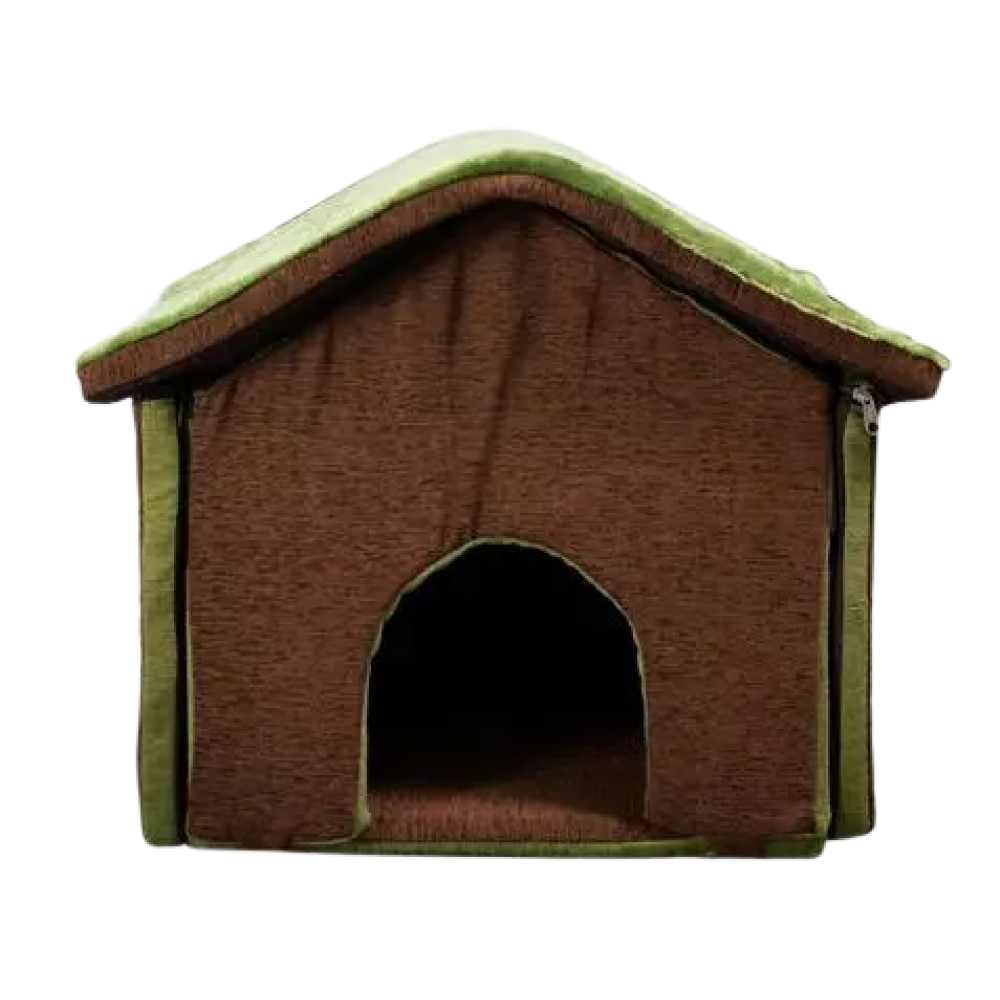 House of Furry Burno Hercules Washable Hut Style House for Dogs and Cats (Dark Coffee)