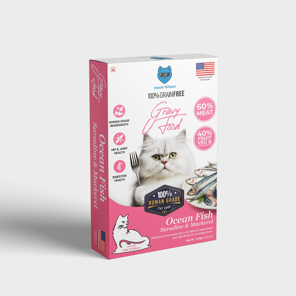 Hachi Wilson Premium Ocean Fish Sardine and Mackerel Gravy Cat Wet Food