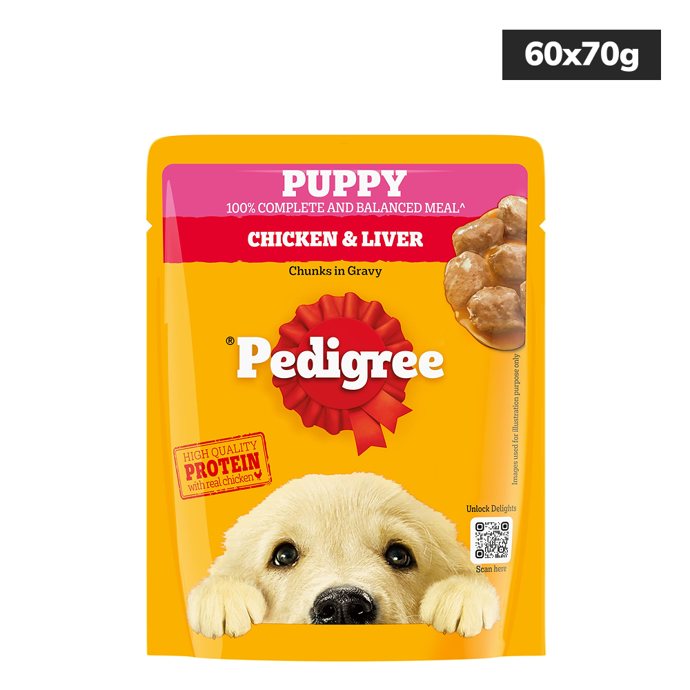 Pedigree Chicken & Liver Chunks in Gravy Puppy Wet Dog Food