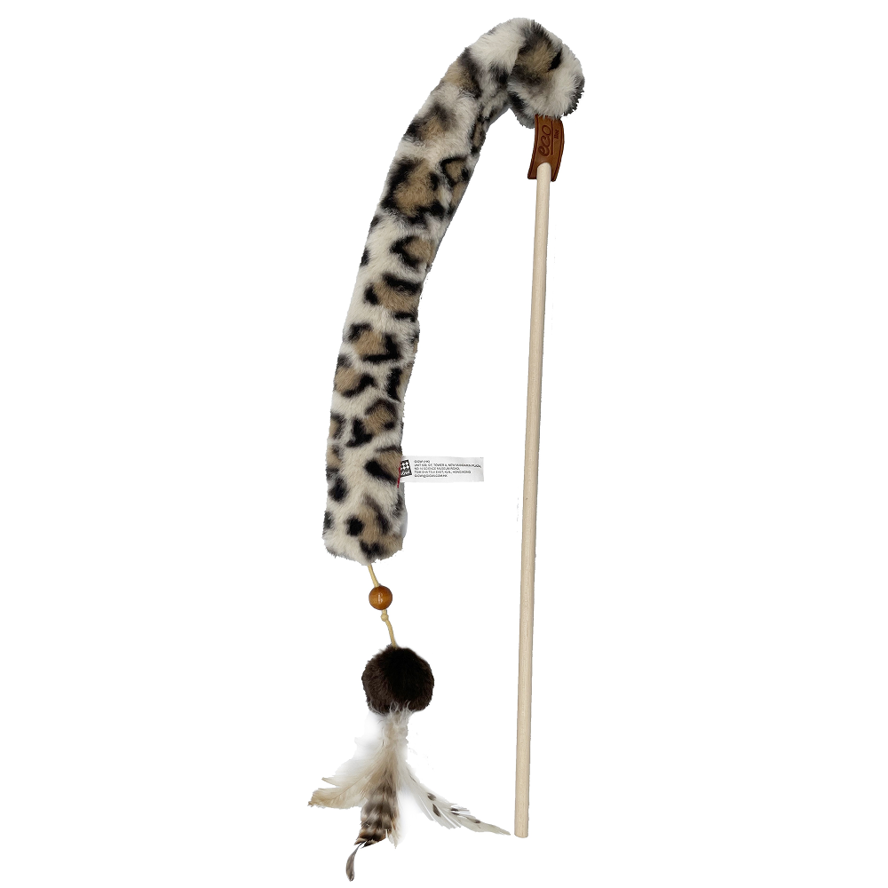 GiGwi Feather Teaser Eco Line Plush Tail Toy for Cats