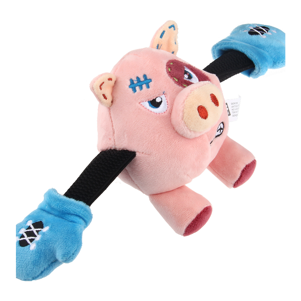 GiGwi Rock Zoo King Boxer Pig Toy for Dogs