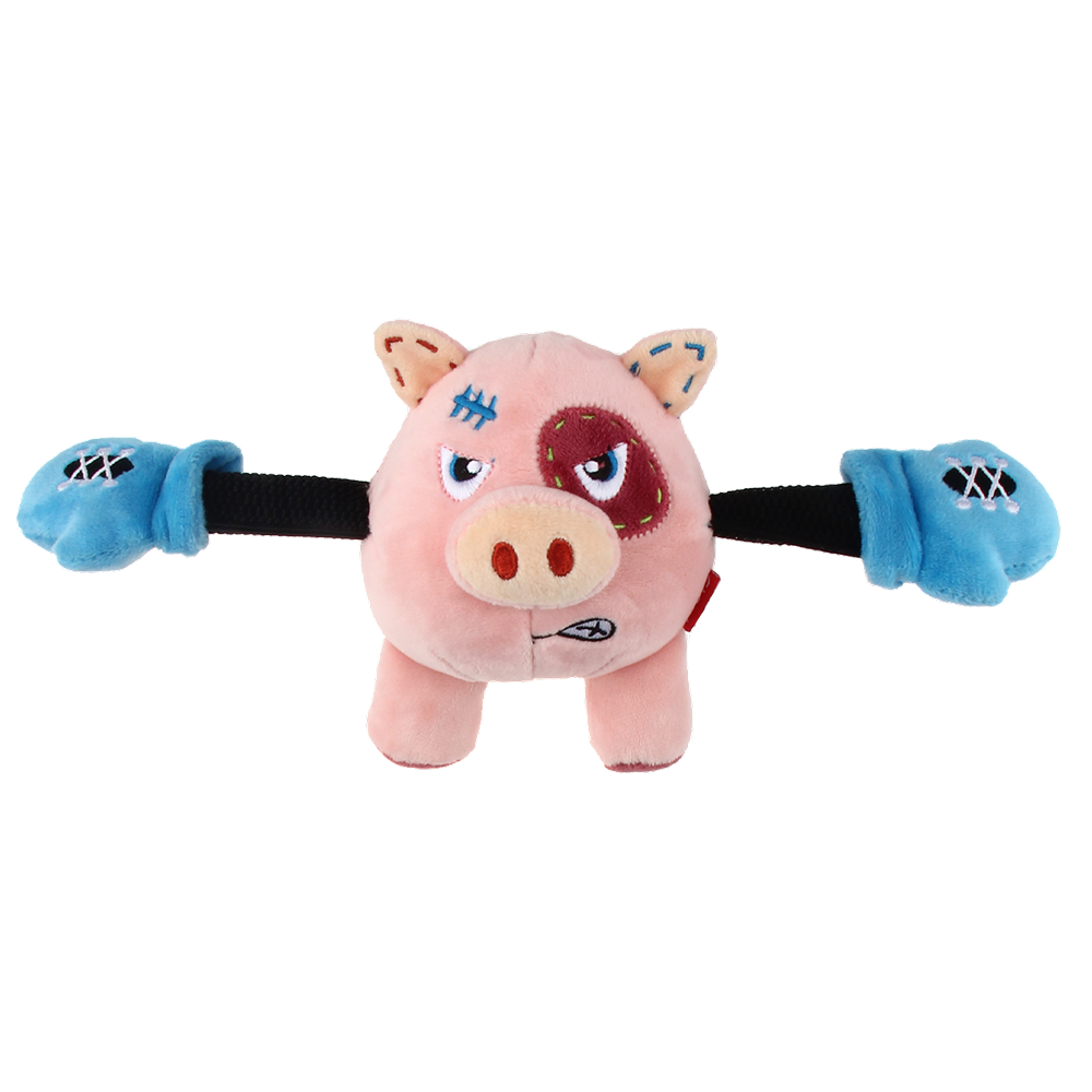 GiGwi Rock Zoo King Boxer Pig Toy for Dogs