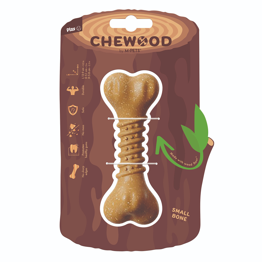 M Pets Chewood Bone Chew Toy for Dogs (Brown)