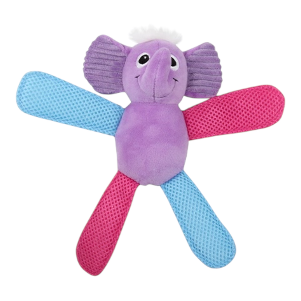 Talking Dog Club Baby Elephant Plush Toy for Dogs (Purple)