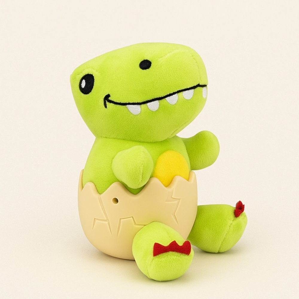 Talking Dog Club Dino in a Shell Plush Toy for Dogs (Green)