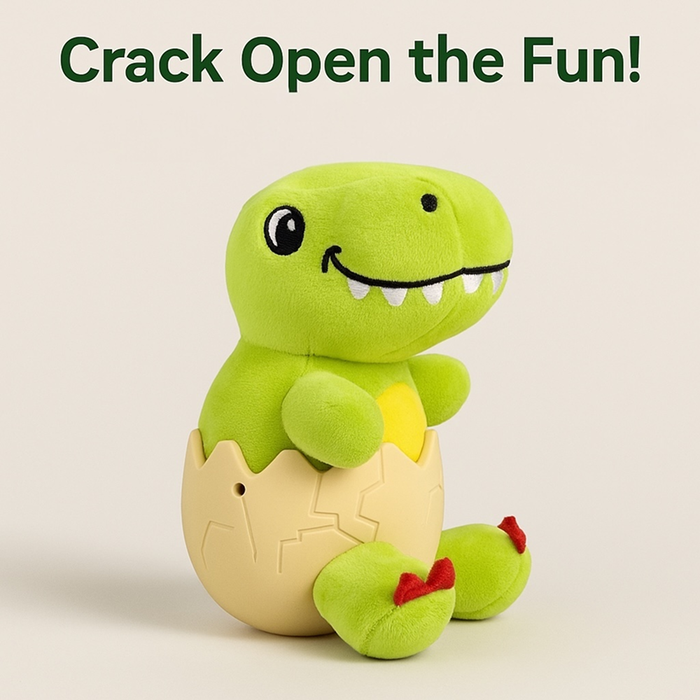 Talking Dog Club Dino in a Shell Plush Toy for Dogs (Green)