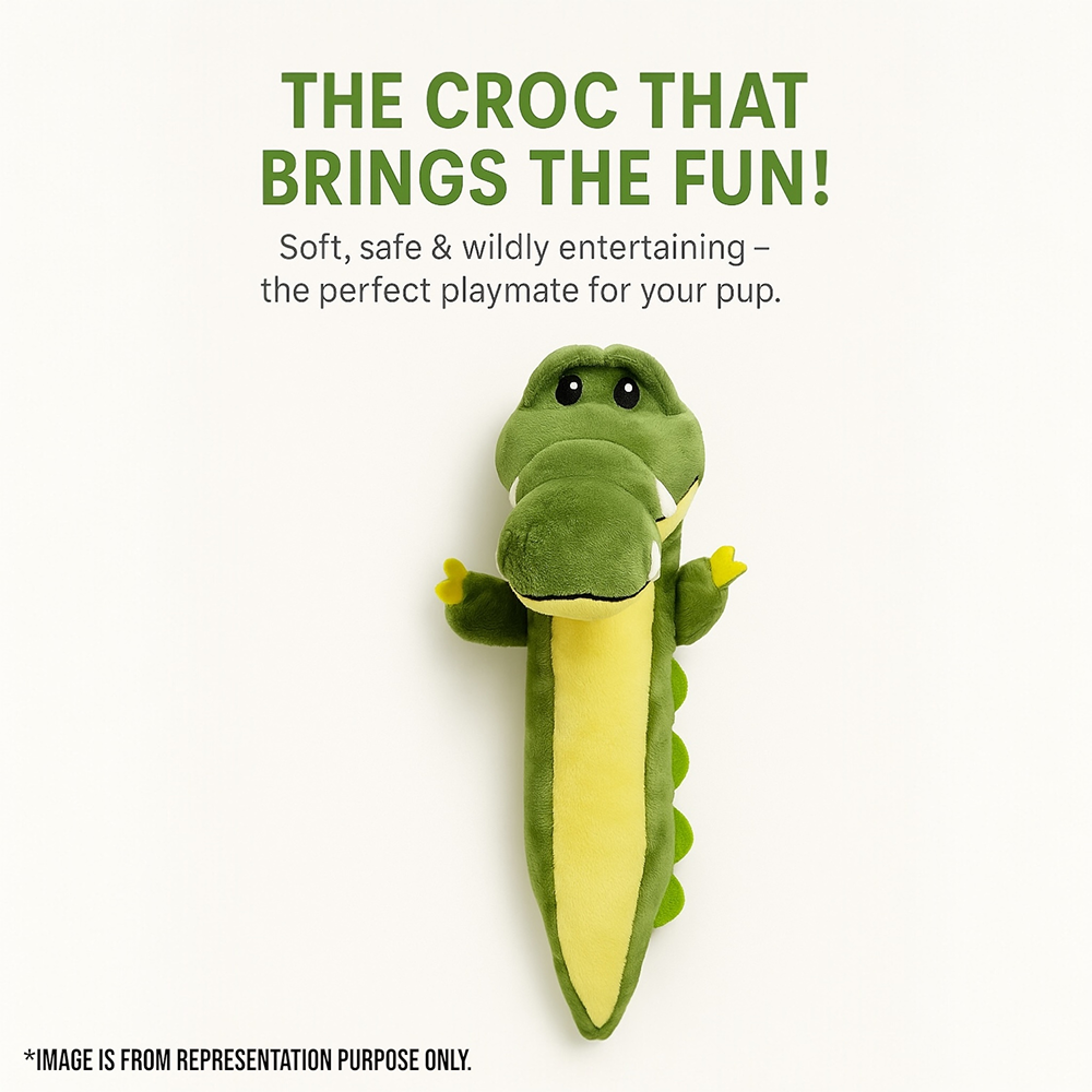 Talking Dog Club Gator Plush Toy for Dogs (Green)