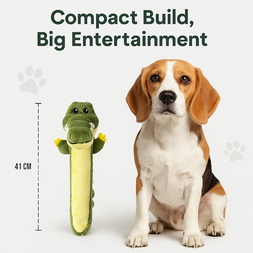 Talking Dog Club Gator Plush Toy for Dogs (Green)