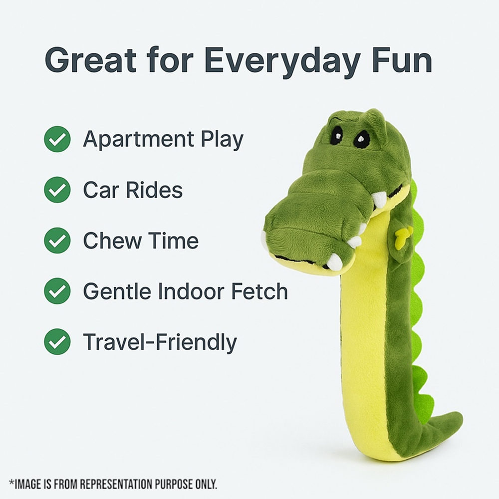 Talking Dog Club Gator Plush Toy for Dogs (Green)