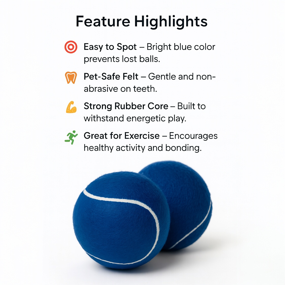 Talking Dog Club Tennis Ball Toy for Dogs (Blue)