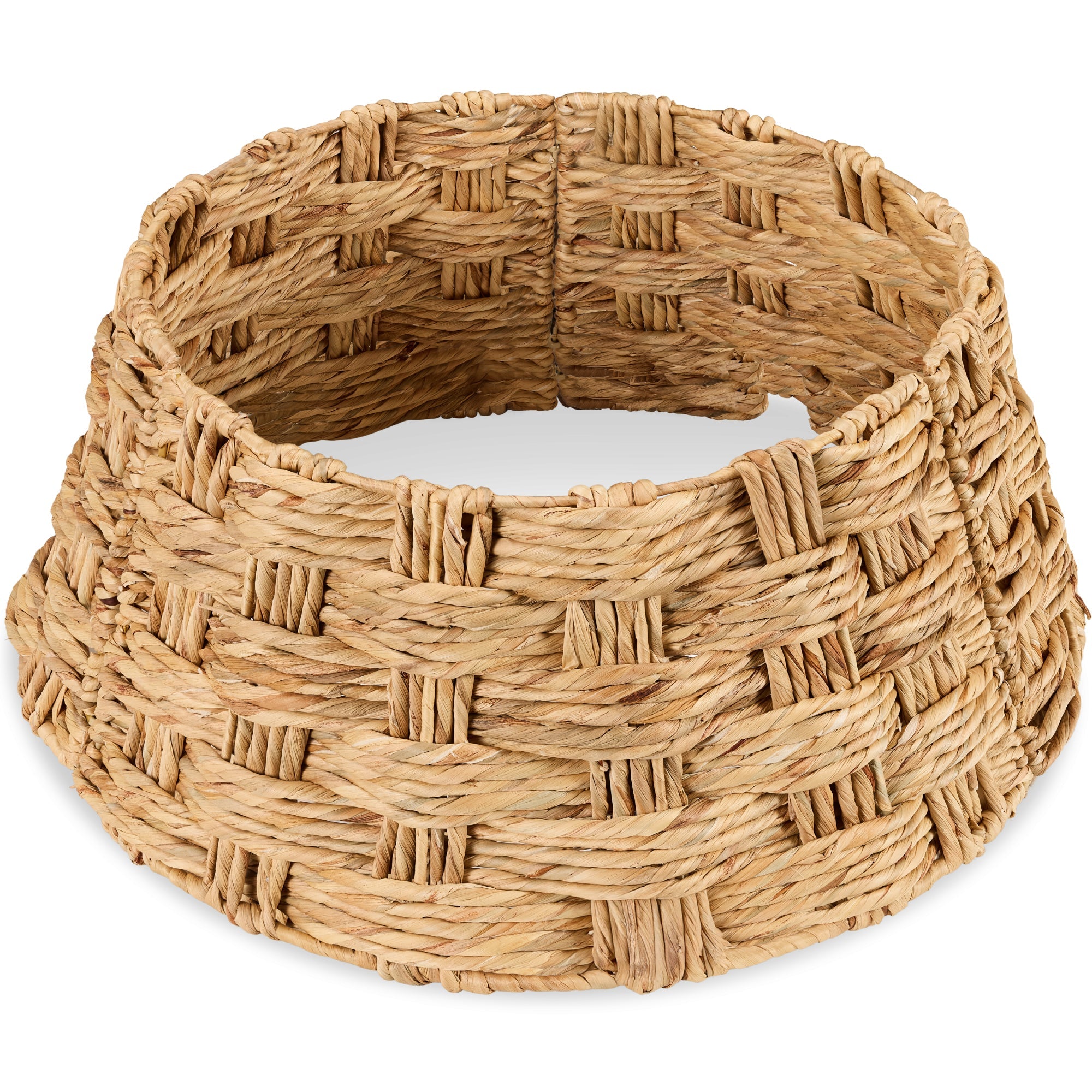 Basket Woven Hyacinth Christmas Holiday Tree Collar - 24in