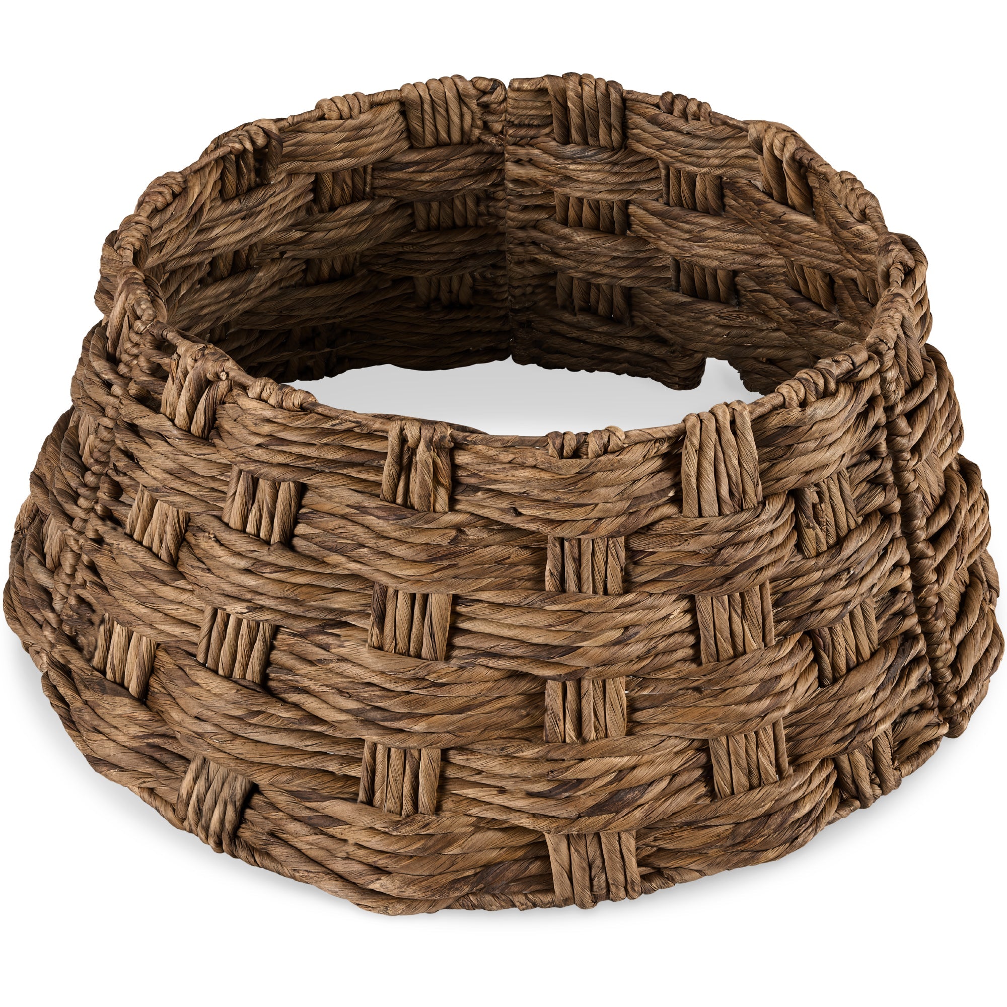 Basket Woven Hyacinth Christmas Holiday Tree Collar - 24in