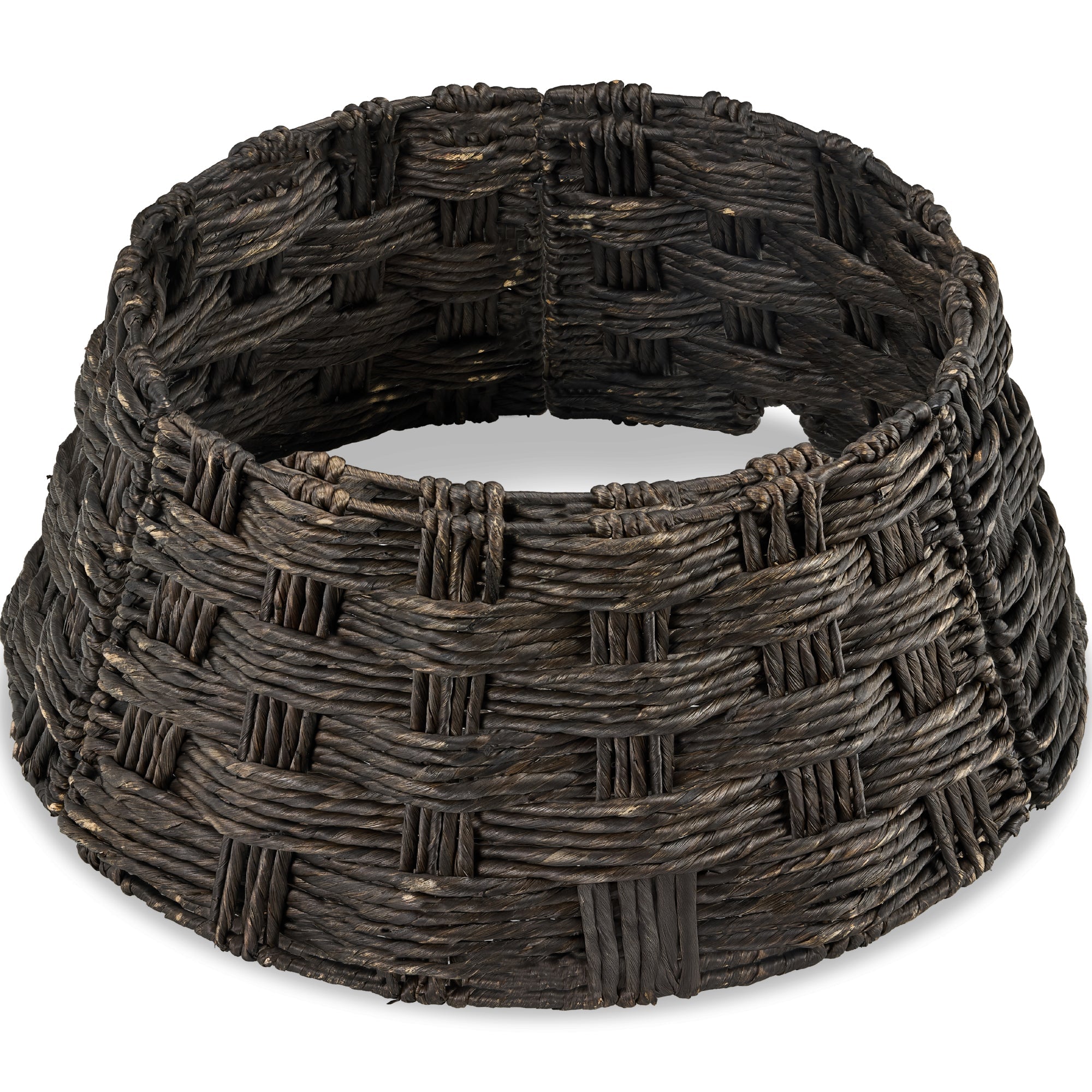 Basket Woven Hyacinth Christmas Holiday Tree Collar - 24in