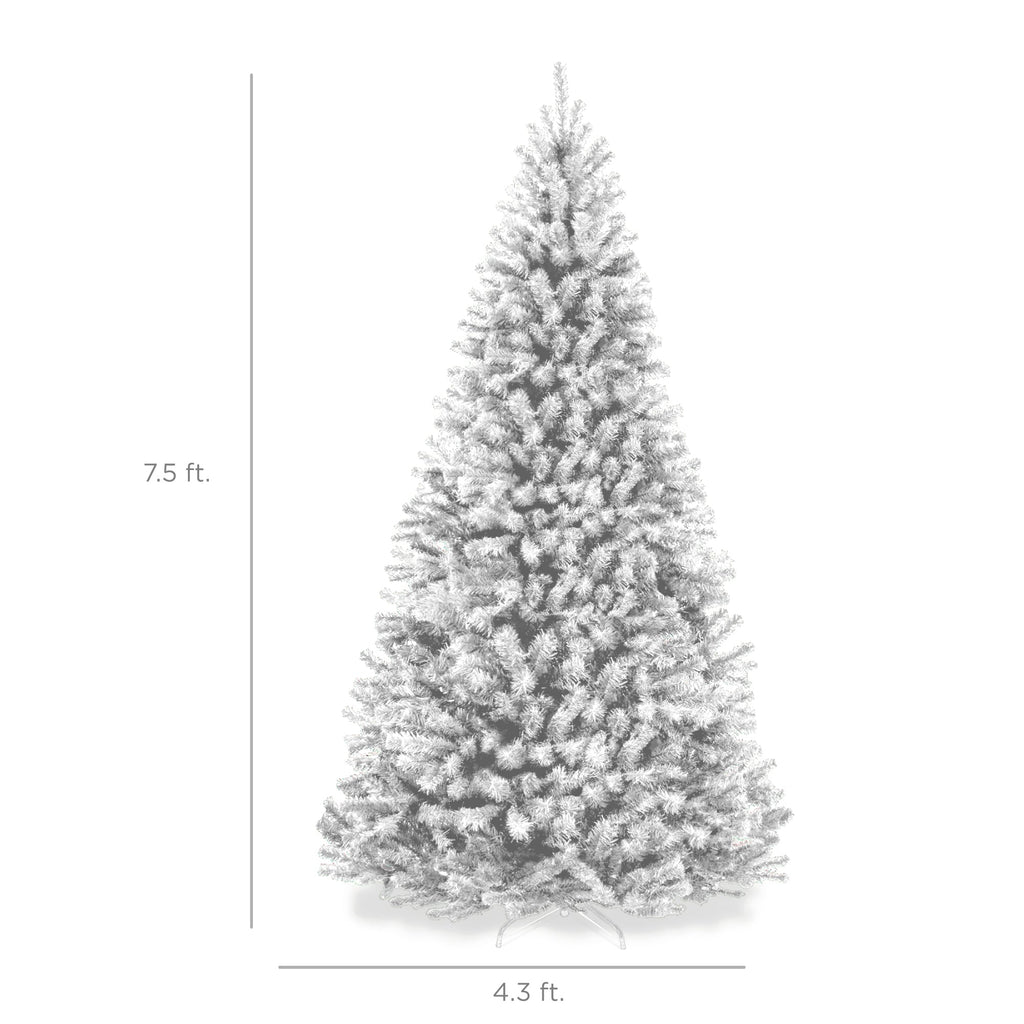 Unlit Artificial White Spruce Christmas Tree, w/Easy Assembly