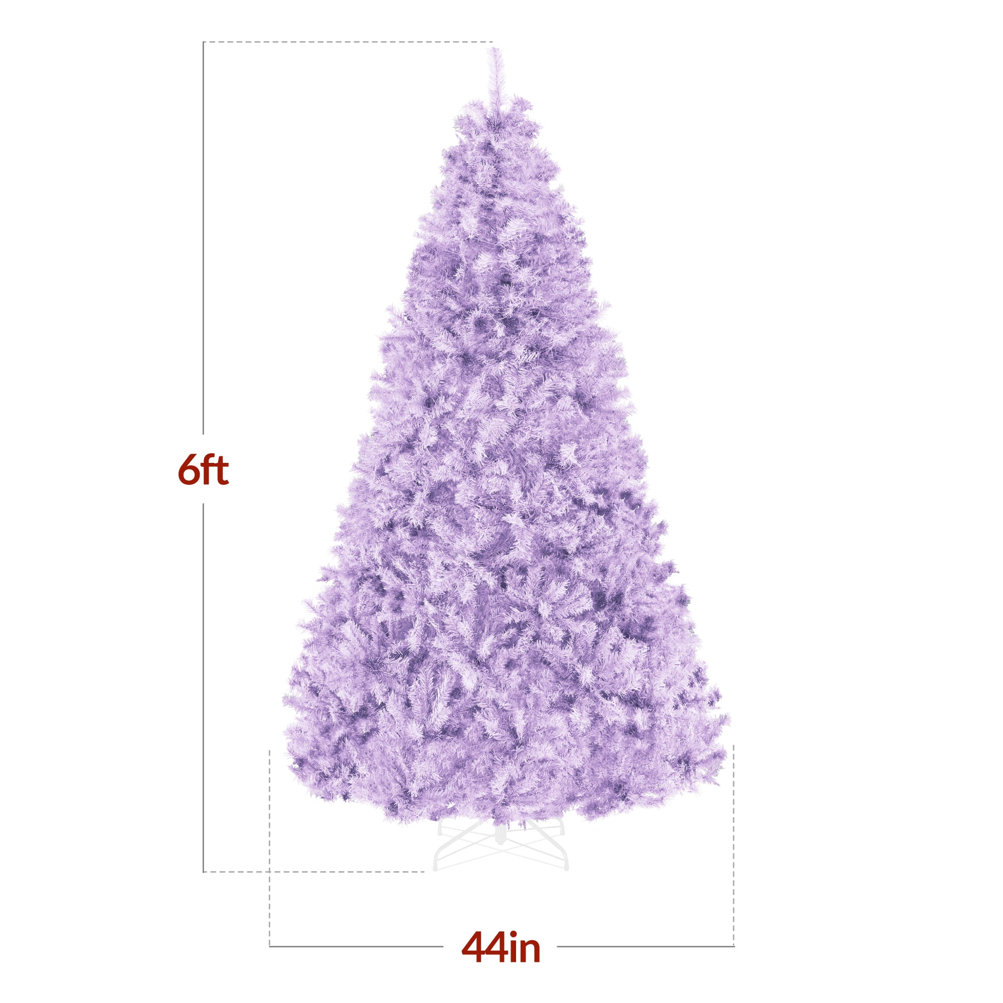 Artificial Lavender Christmas Tree, Unlit Pine Design w/Easy Assembly