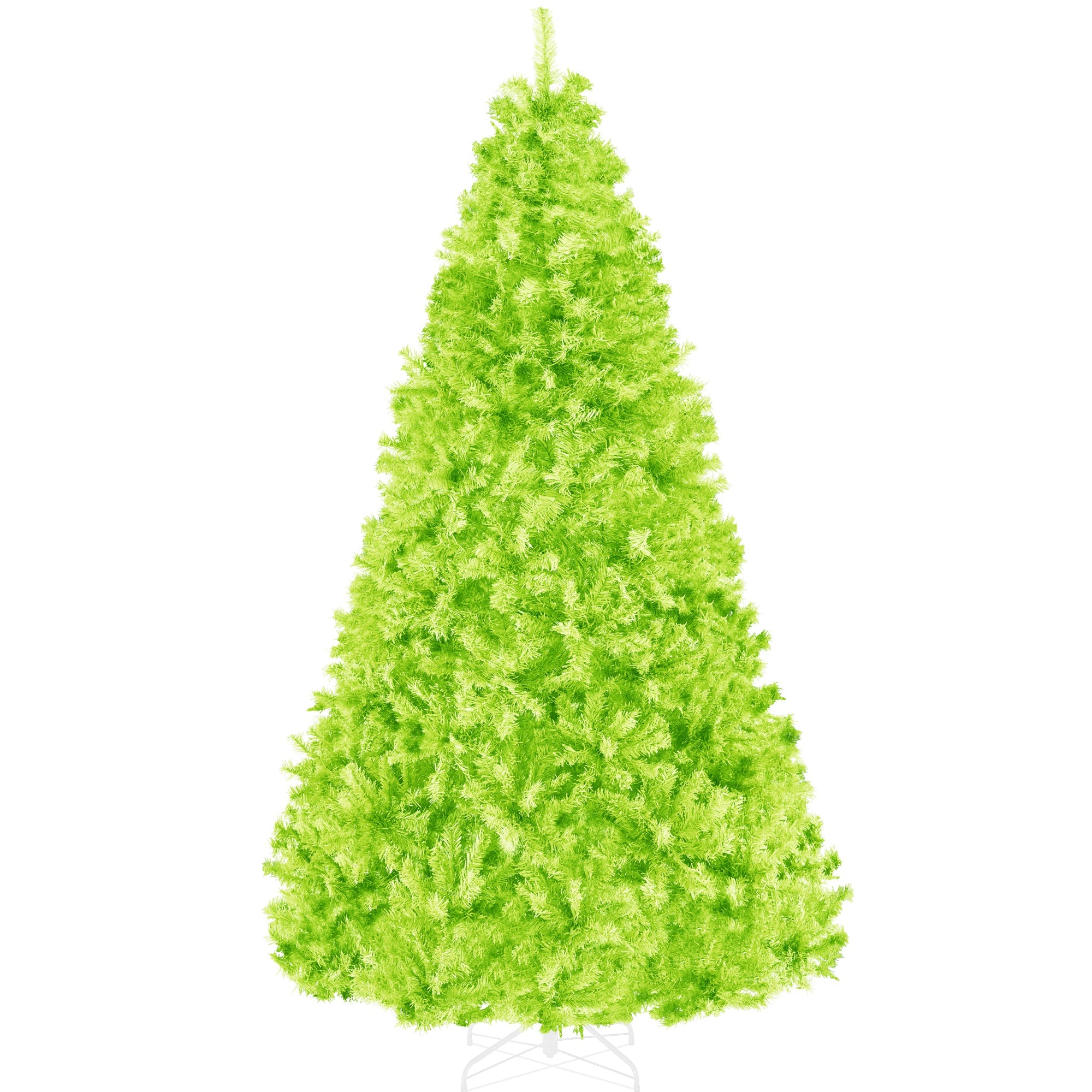 Artificial Lime Green Christmas Tree, Unlit Pine Design w/Easy Assembly