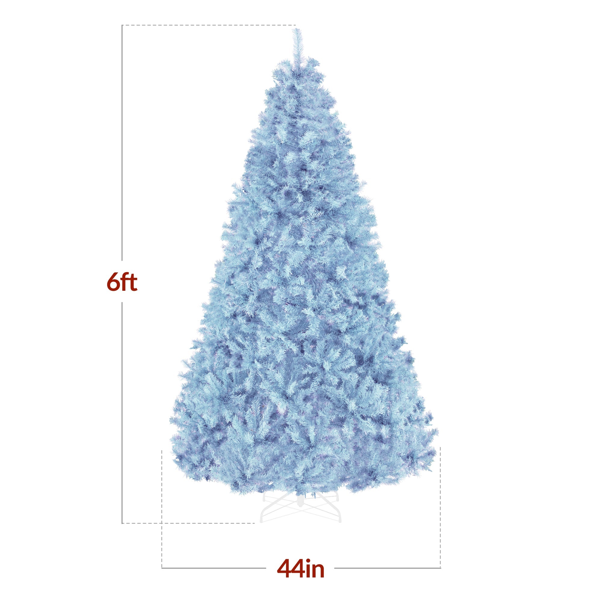 Artificial Baby Blue Christmas Tree, Unlit Pine Design w/Easy Assembly