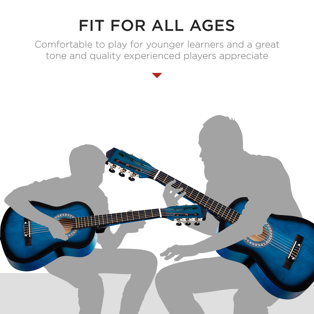 Beginner Acoustic Guitar Set w/ Case, Strap, Extra Strings - 38in
