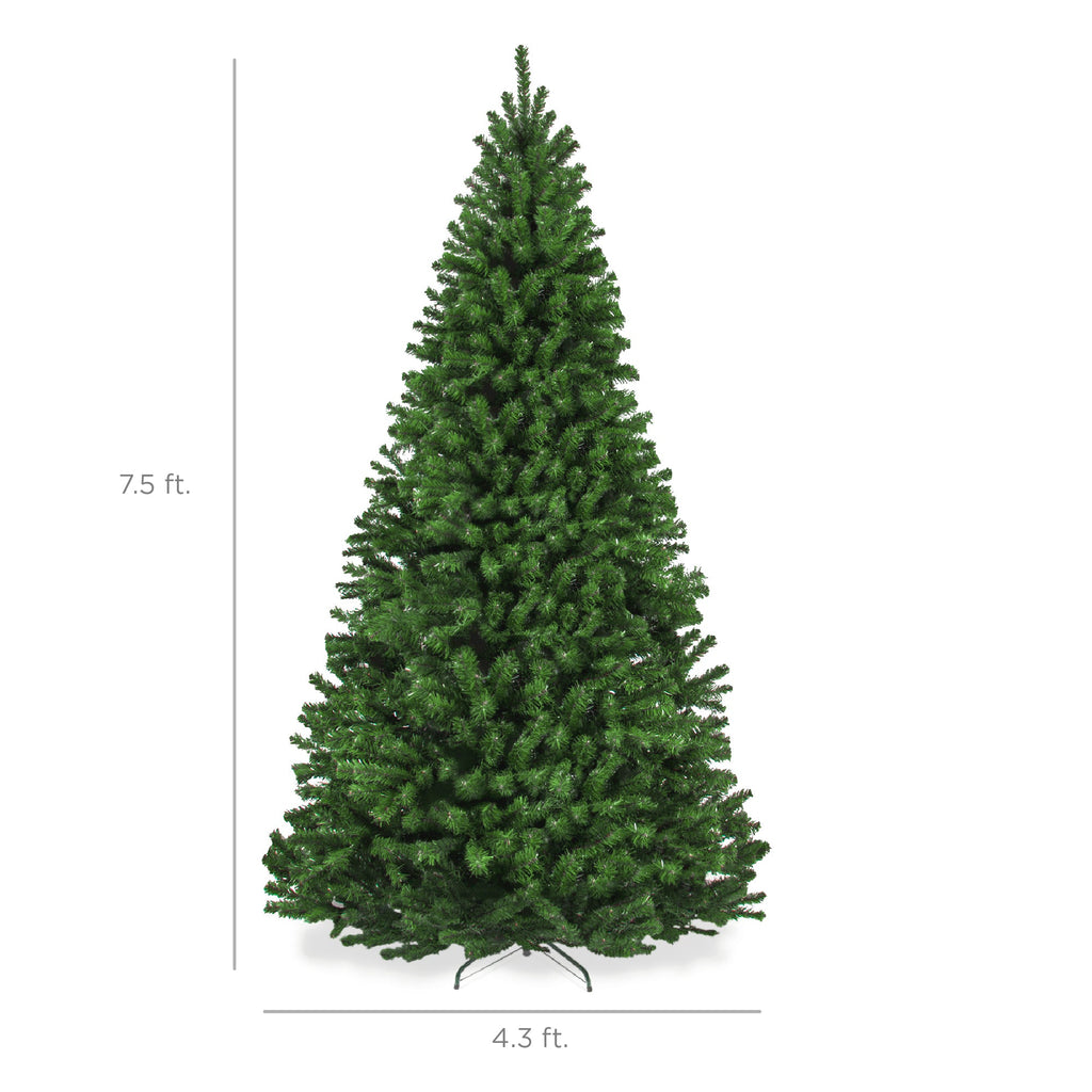 Unlit Artificial Green Spruce Christmas Tree, w/Easy Assembly
