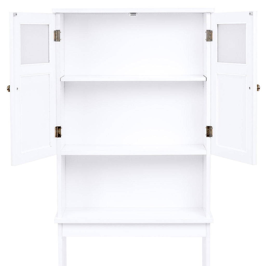 Double Door Over-the-Toilet Bathroom Storage Cabinet