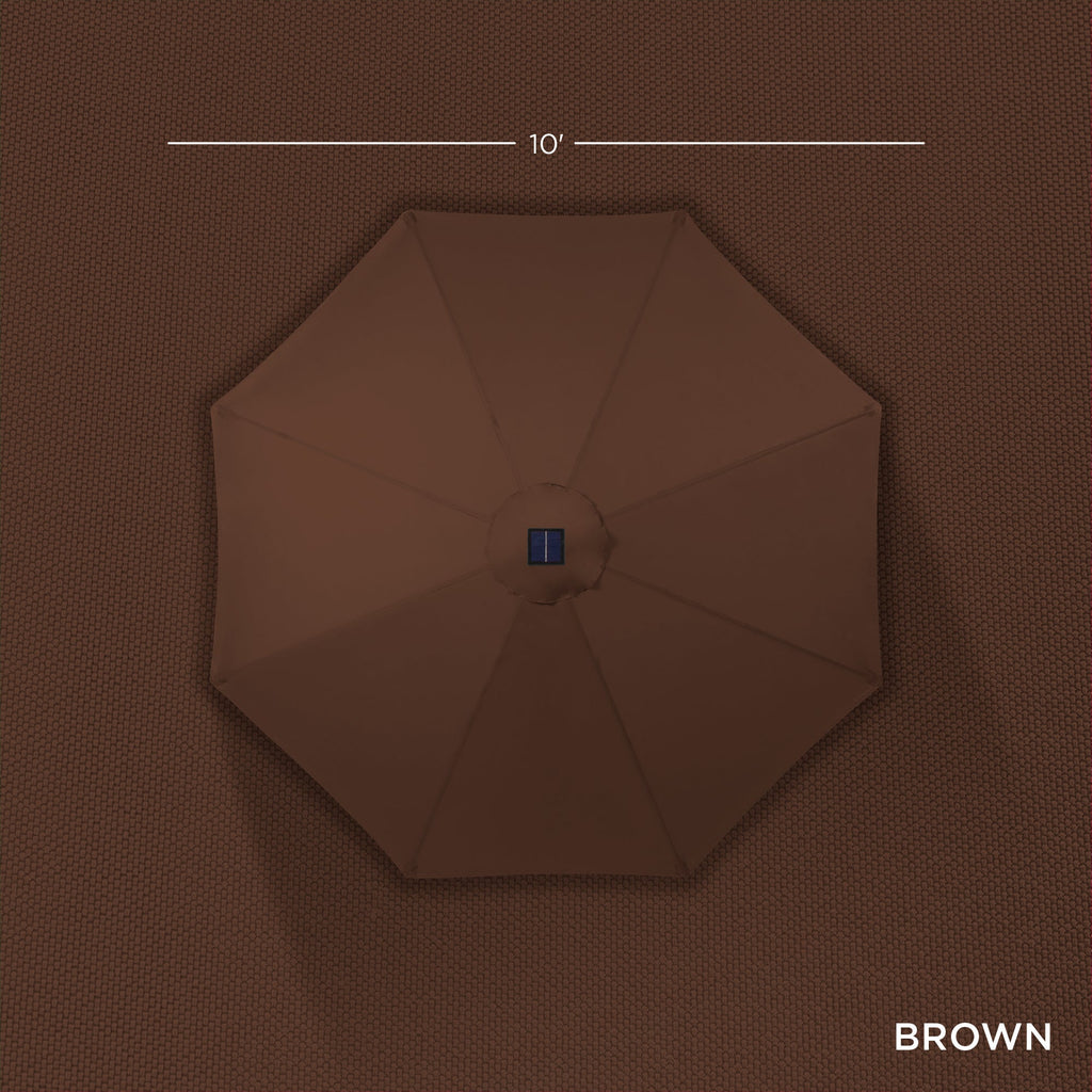 Solar LED Lighted Patio Umbrella w/ Tilt Adjustment, UV-Resistant - 10ft