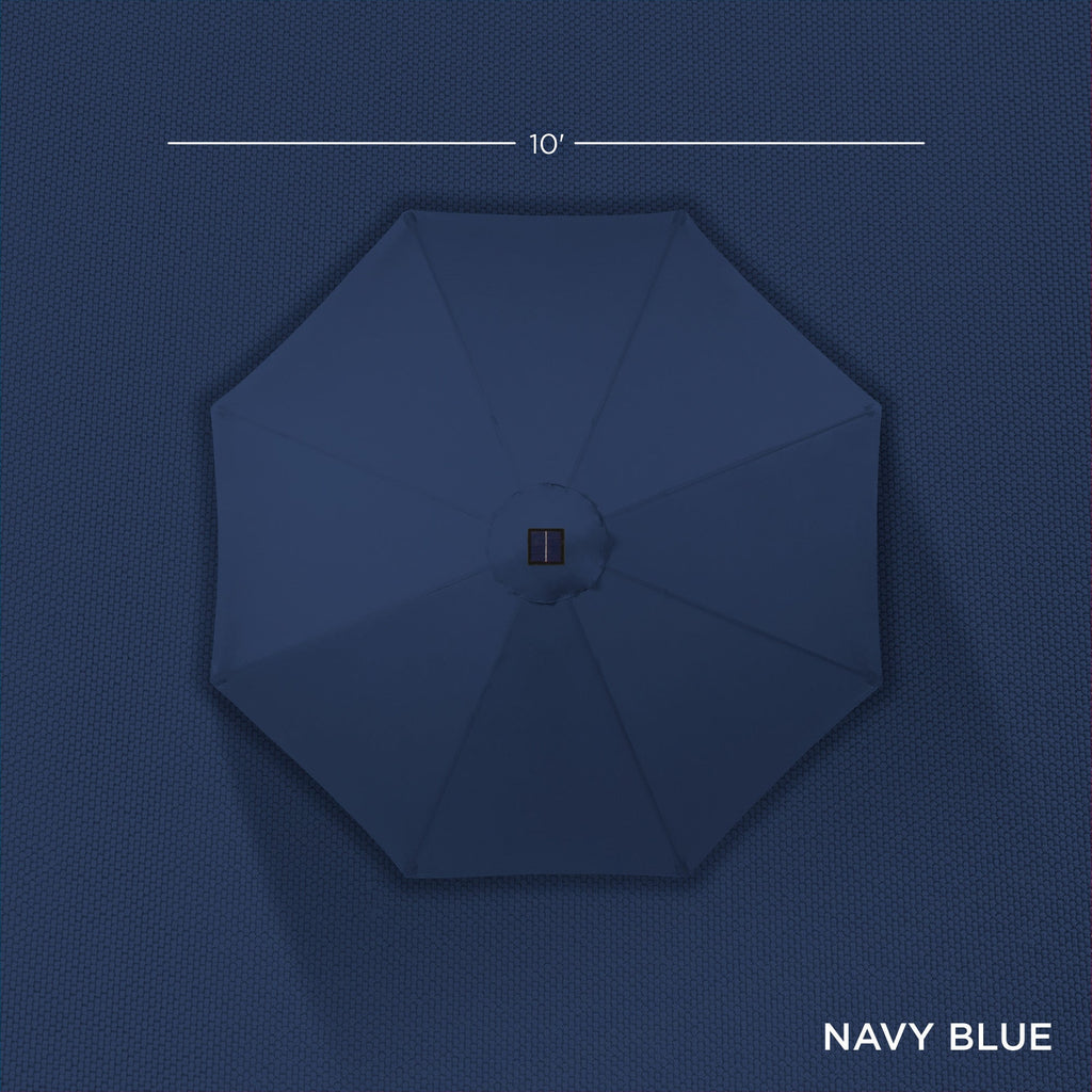 Solar LED Lighted Patio Umbrella w/ Tilt Adjustment, UV-Resistant - 10ft