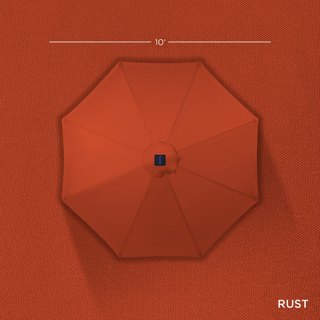 Solar LED Lighted Patio Umbrella w/ Tilt Adjustment, UV-Resistant - 10ft