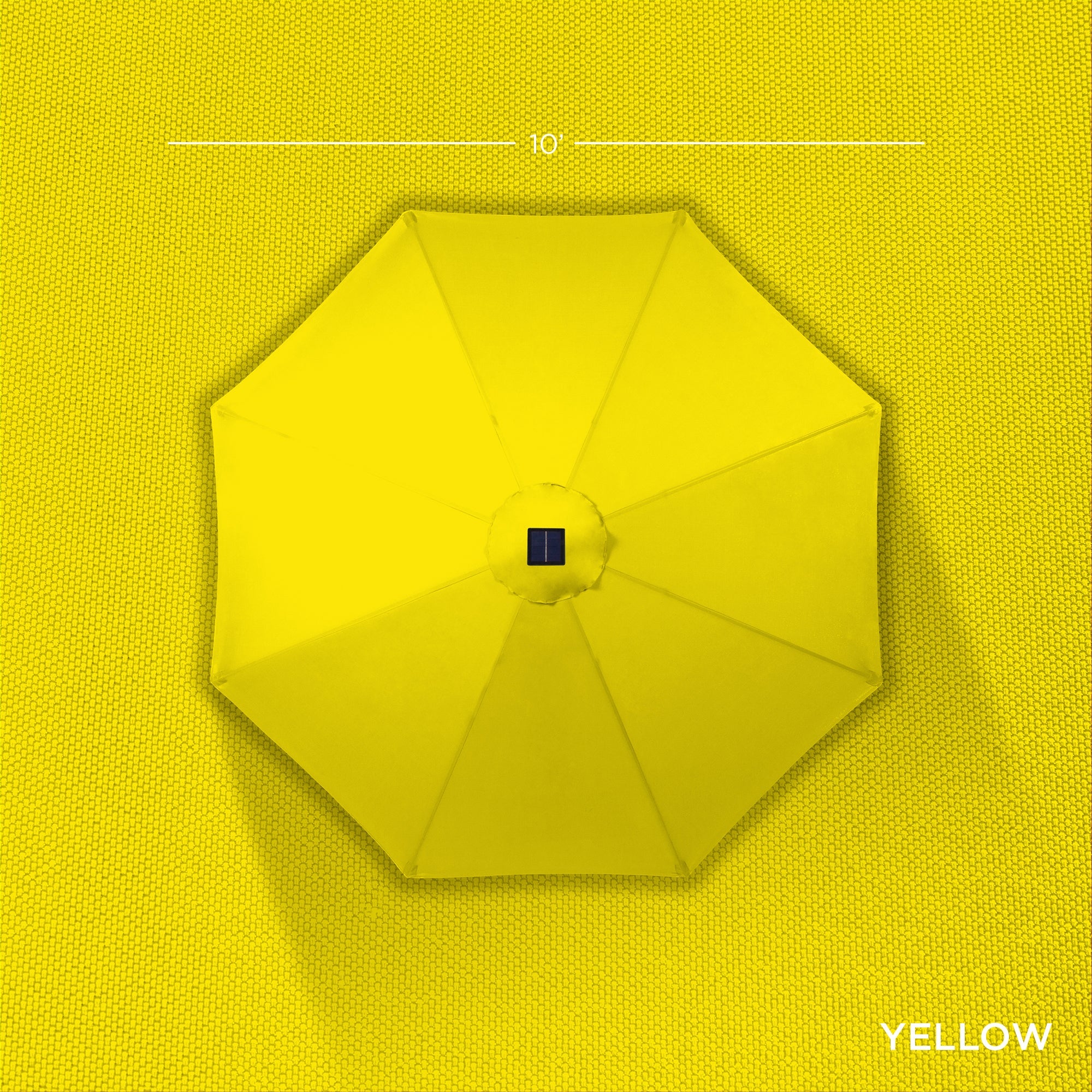 Solar LED Lighted Patio Umbrella w/ Tilt Adjustment, UV-Resistant - 10ft