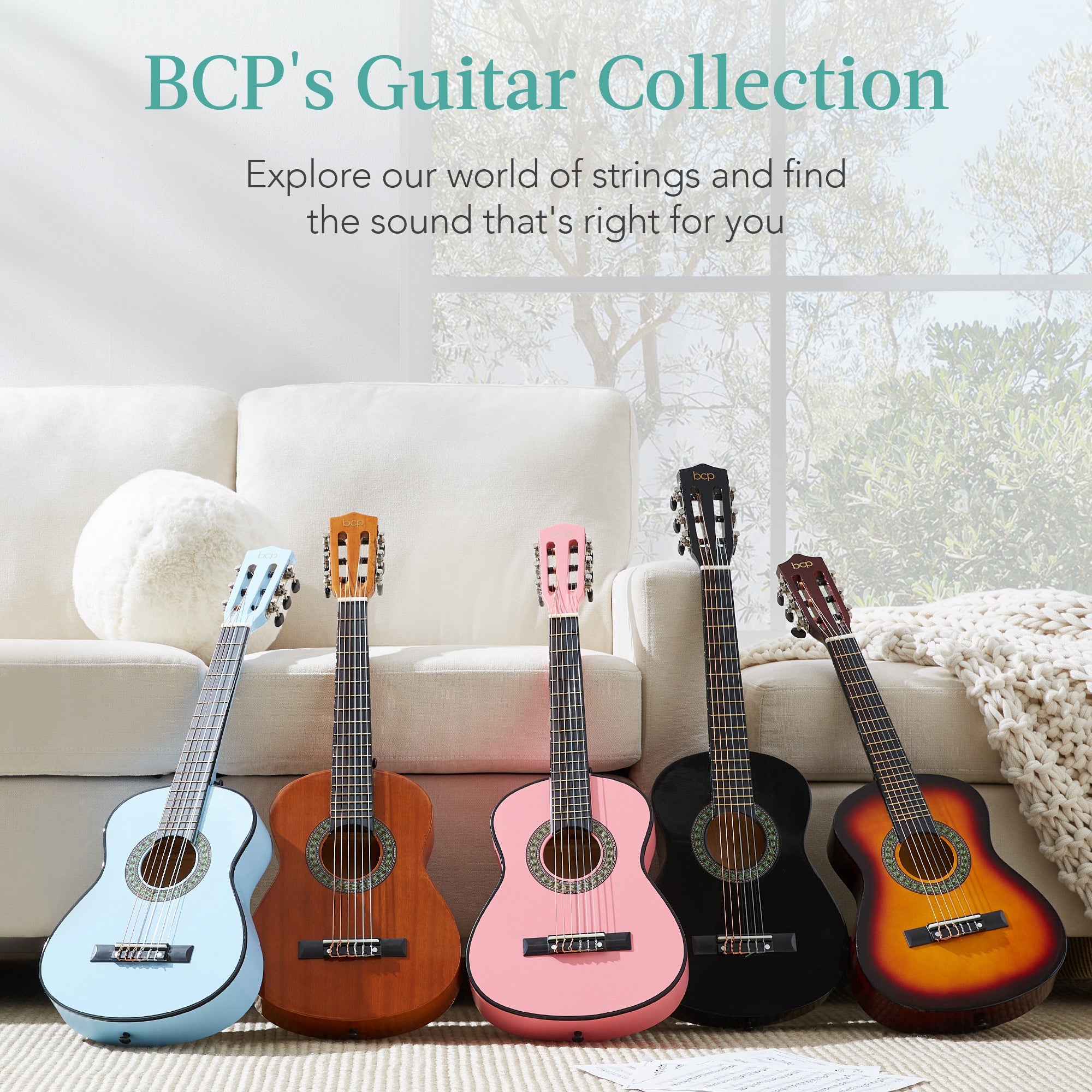 Kids Acoustic Guitar Beginner Starter Kit w/ Carrying Case - 30in