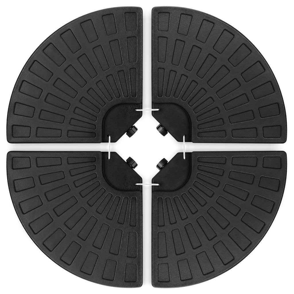 4-Piece Cantilever Offset Patio Umbrella Base Stand w/ Carry Handles