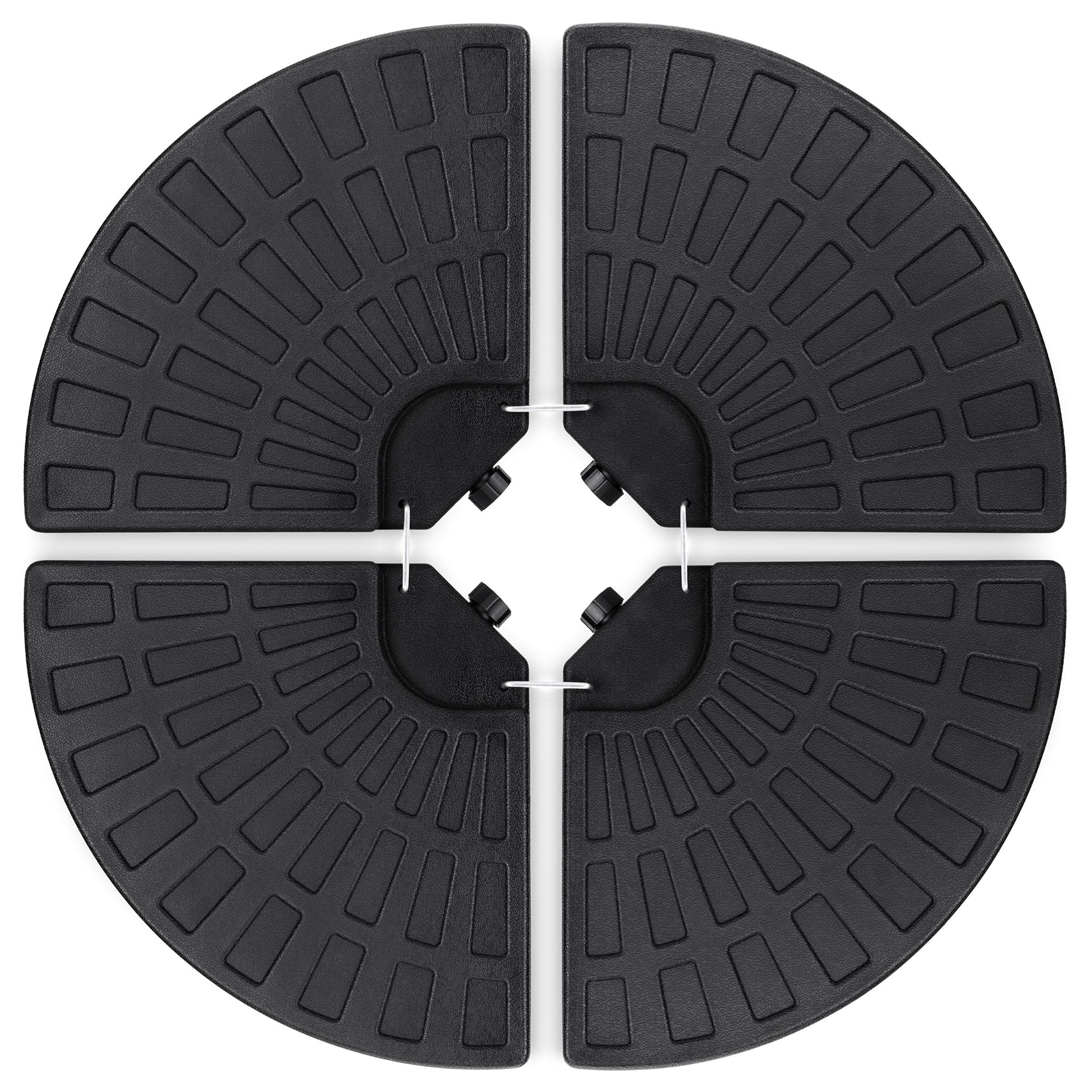 4-Piece Cantilever Offset Patio Umbrella Base Stand w/ Carry Handles