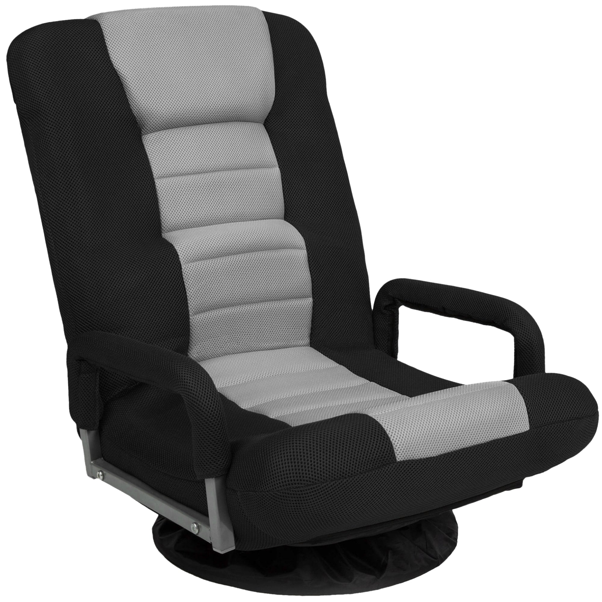 Gaming Floor Chair w/ 360-Degree Swivel, Armrest, Adjustable Backrest