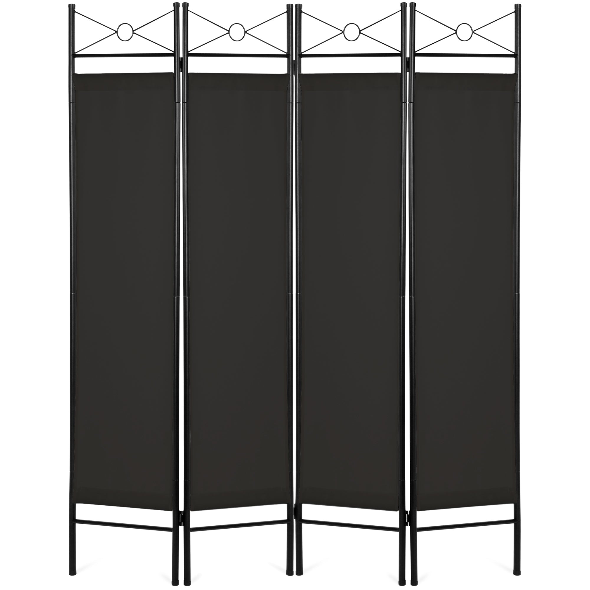 4-Panel Folding Privacy Screen Room Divider Decoration Accent, 6ft