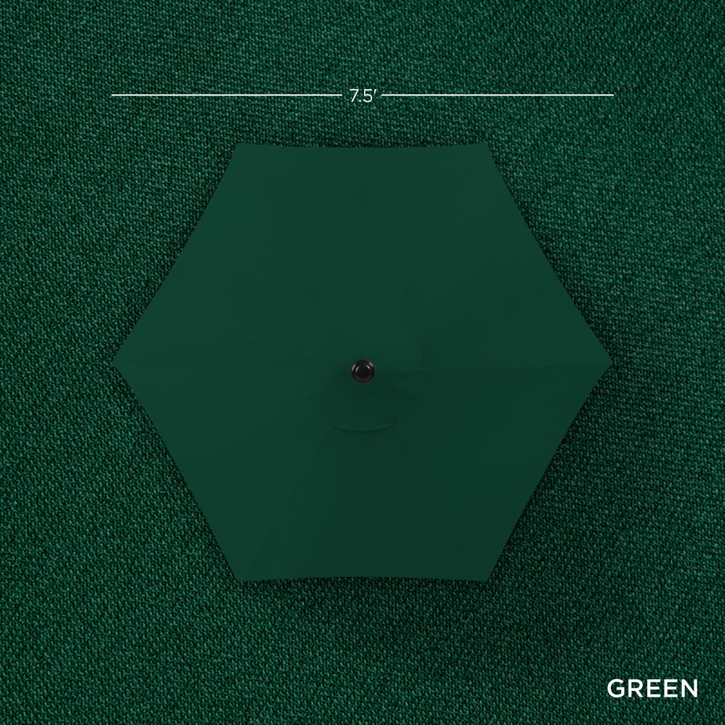 Outdoor Market Patio Umbrella w/ Push Button Tilt, Crank Lift - 7.5ft