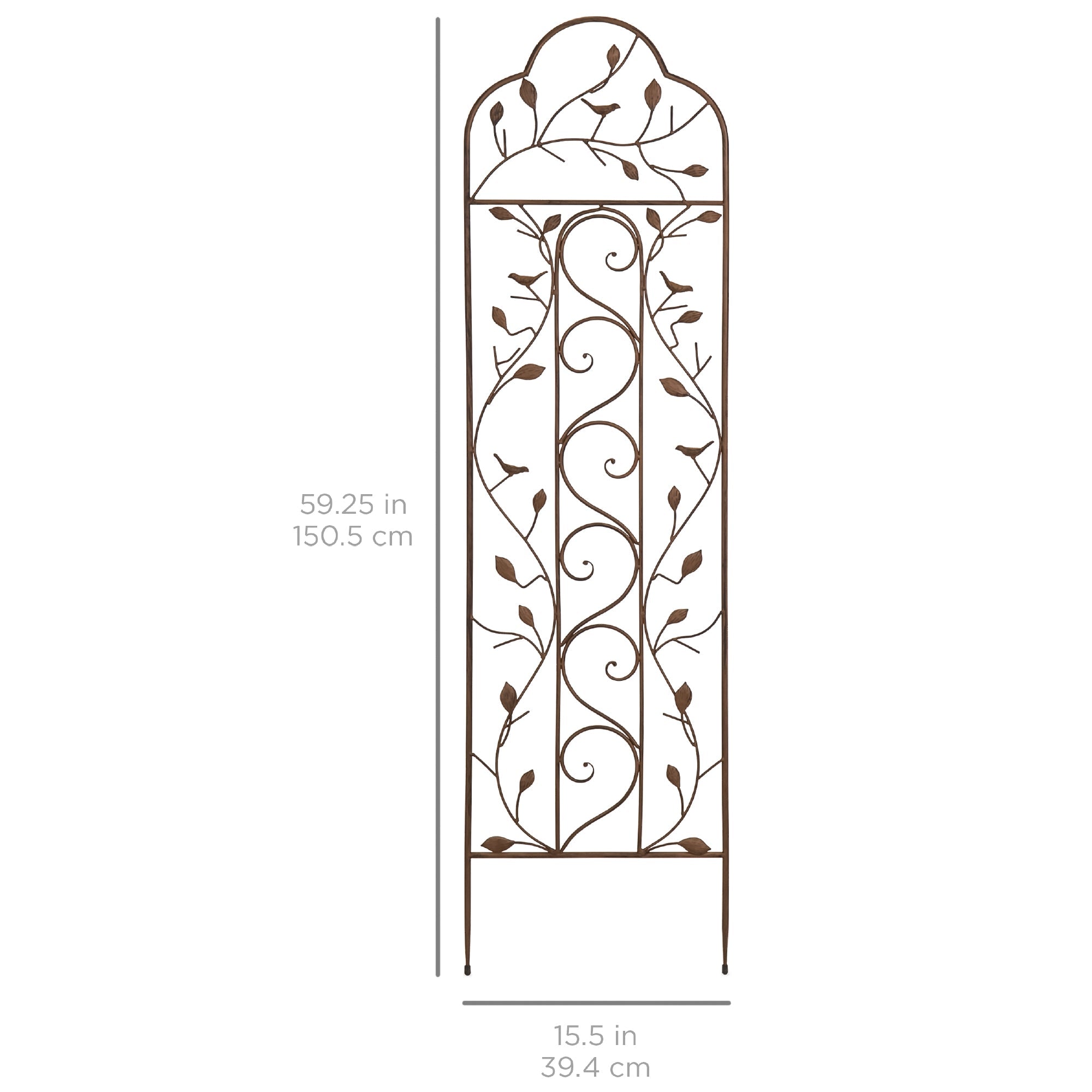 Set of 2 Iron Arched Garden Trellis