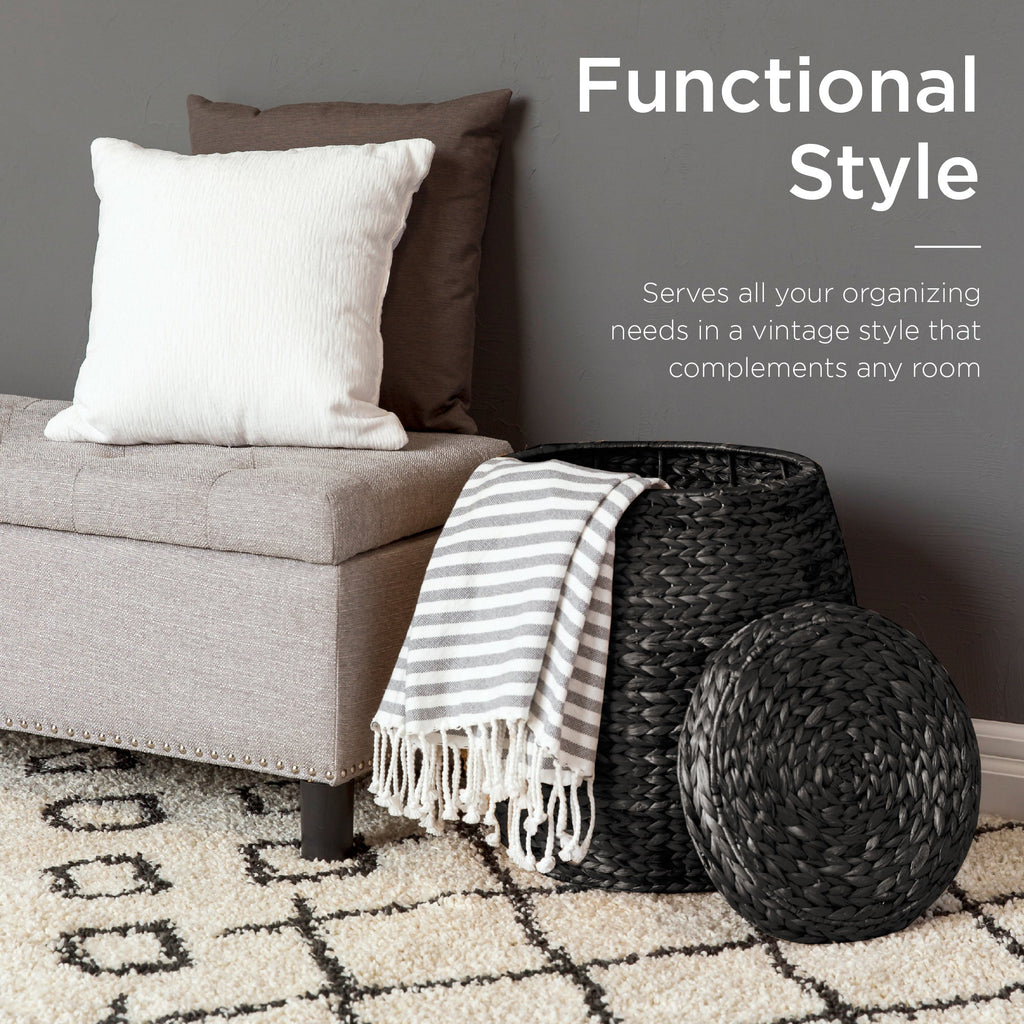 Multipurpose Hyacinth Storage Tote Basket