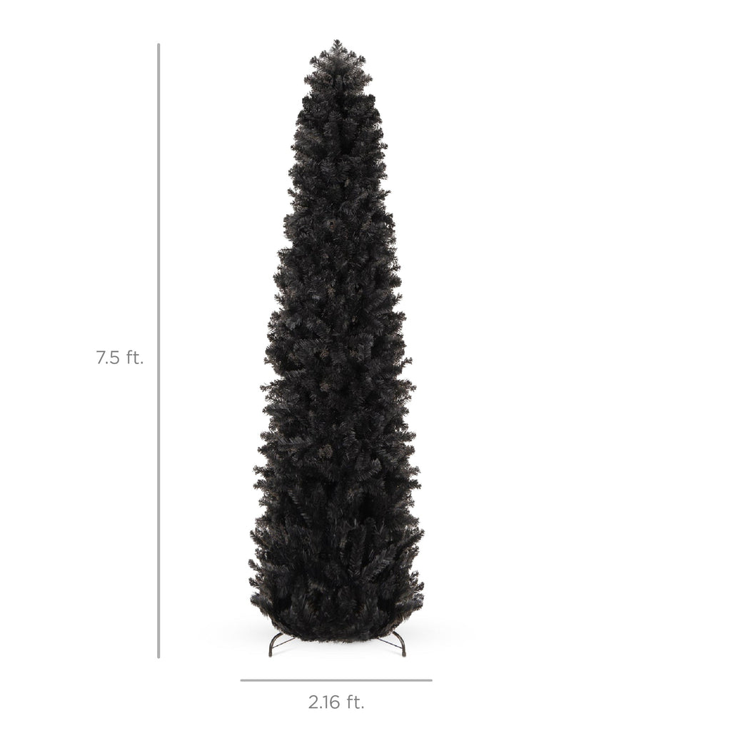 Black Artificial Pencil Holiday Christmas Tree