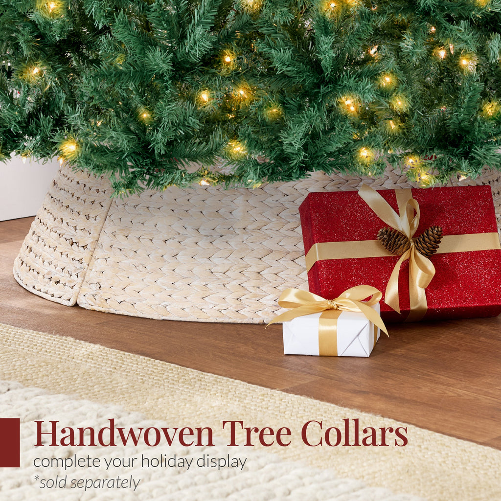 Premium Artificial Pre-Lit Pine Christmas Tree w/ 1,000 Tips, 250 Lights