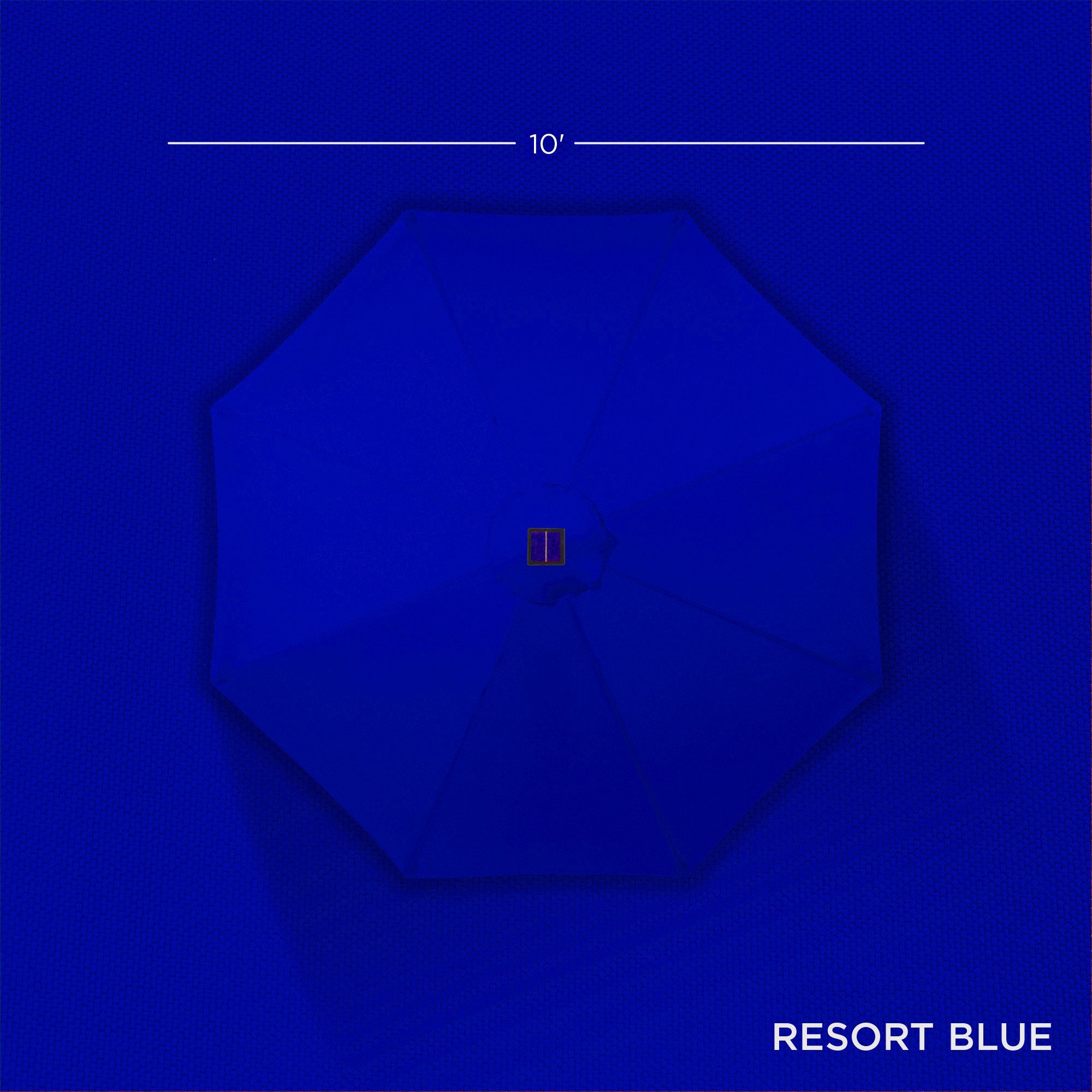 Solar LED Lighted Patio Umbrella w/ Tilt Adjustment, UV-Resistant - 10ft